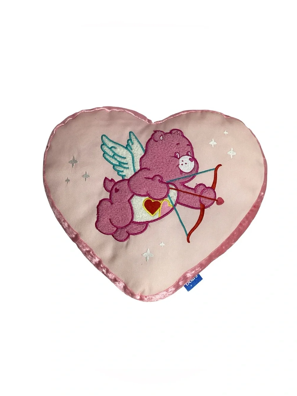 Love a Lot Care Bear as Cupid Heart Shaped Plush Pillow NEW Decorative Valentine